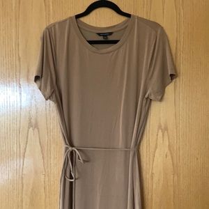 Banana republic, large, tan t-shirt maxi dress.
